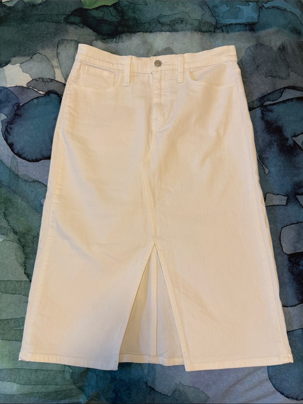 J. Crew Denim A-line Midi Skirt